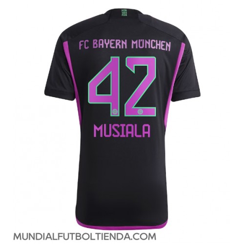 Camiseta Bayern Munich Jamal Musiala #42 Segunda Equipación Replica 2023-24 mangas cortas